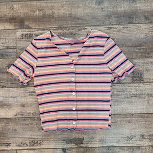 SHEIN striped crop top women's/teen girls, size XS